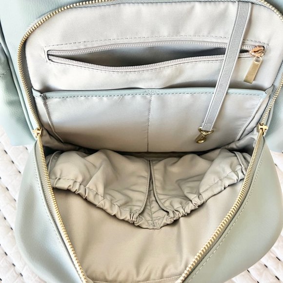 JuJuBe Million Pockets Backpack in Earth Leather, Seafoam Blue - ONE OF A KIND main image 4